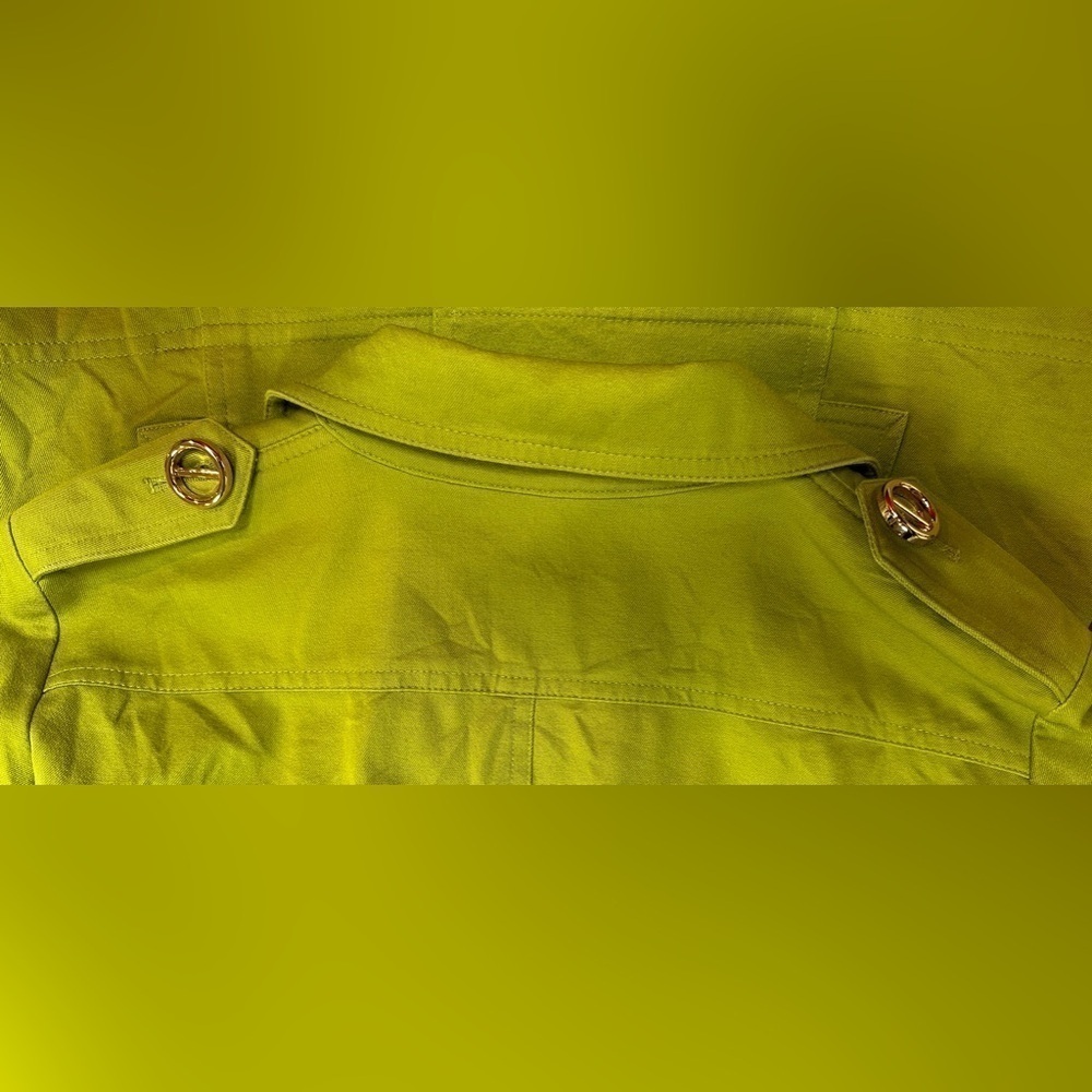 Vintage Jones New York Signature Stretch Jacket Chartreuse Green Women’s Size S - Picture 10 of 11